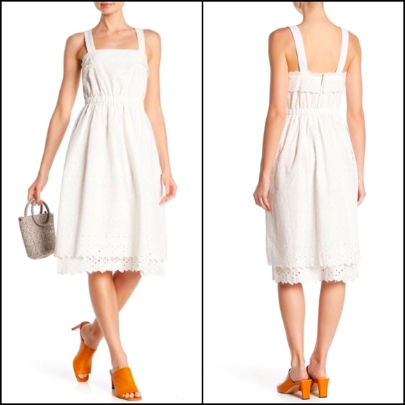 Madewell Eyelet Tiered Midi Dress - Picture 4 of 16